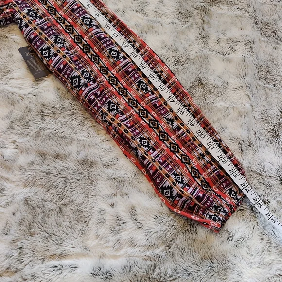 Wrangler Geometric Multicolor Patterned Black Lace V-neck Long Sleeve Top Smal - Picture 11 of 13